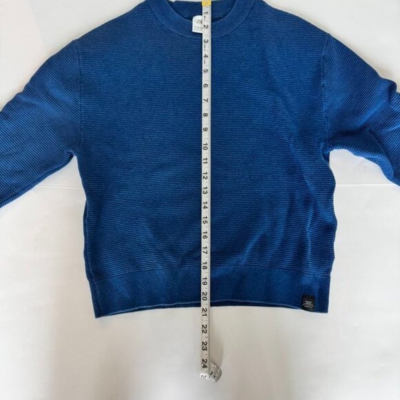 ZARA Blue Ribbed Knit Sweater | Size 9–10 (140 cm) - Picture 9 of 13
